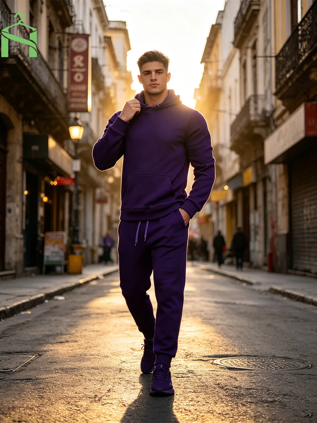 Purple Hoodie Set (Golden Hour)