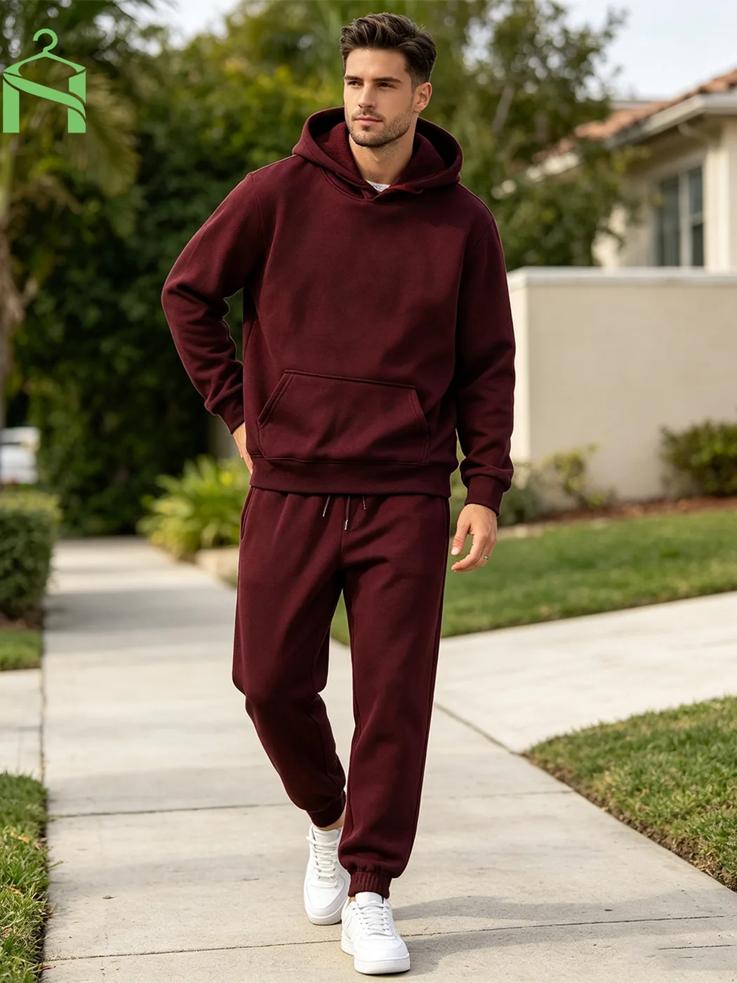 Maroon Hoodie Set (City Walk)