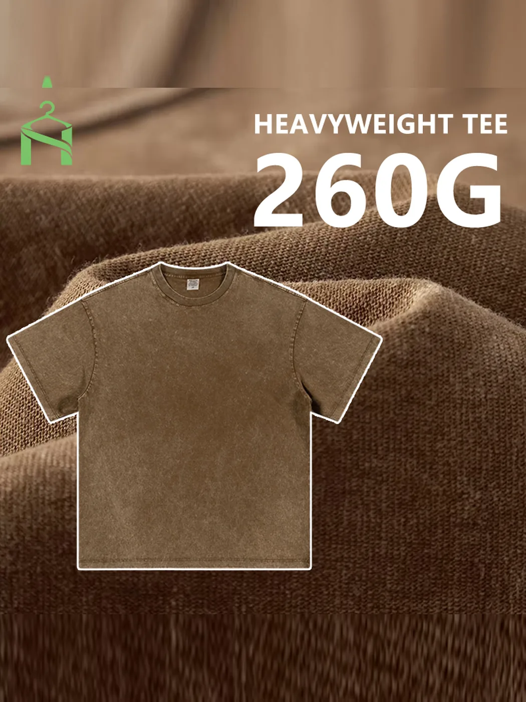 Washed Coffee Heavyweight Tee