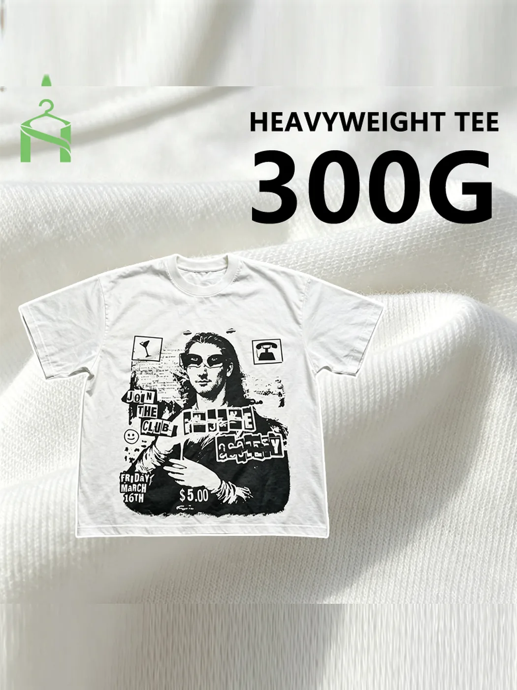 White Graphic Heavyweight Tee